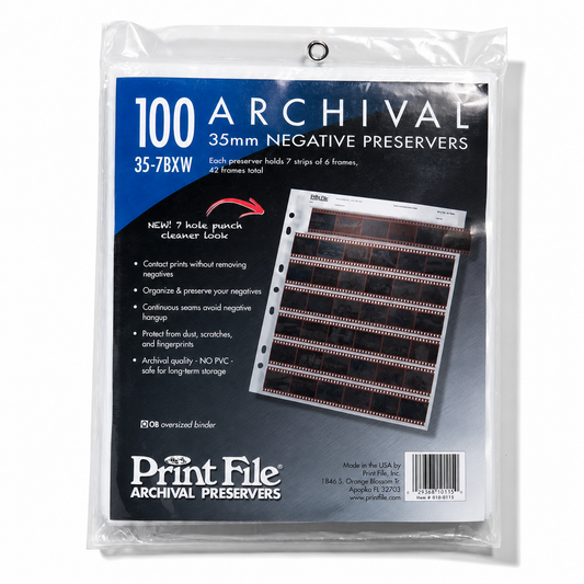 Print File Archival Storage Page Sleeves 25pk 35-7BXW 6 frames 7 Rows