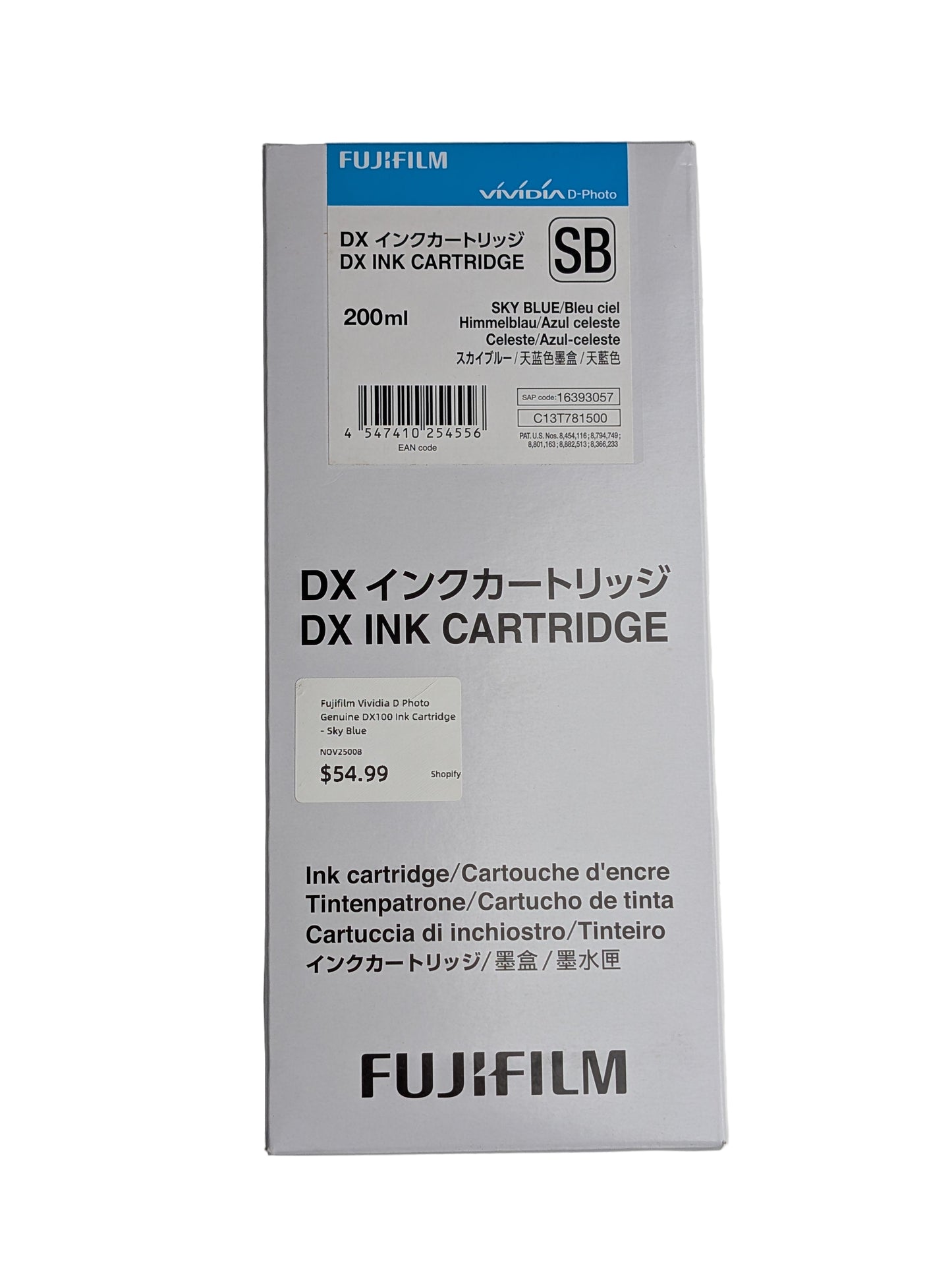 Fujifilm Vividia D Photo Genuine DX100 Ink Cartridge - Sky Blue